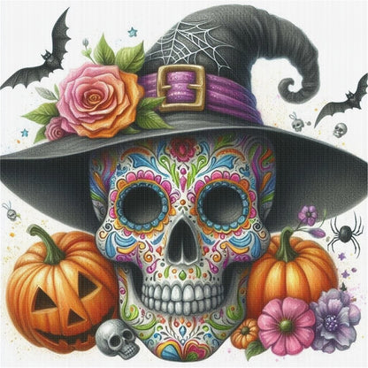 Skull - 11CT Stamped Cross Stitch 40*40CM