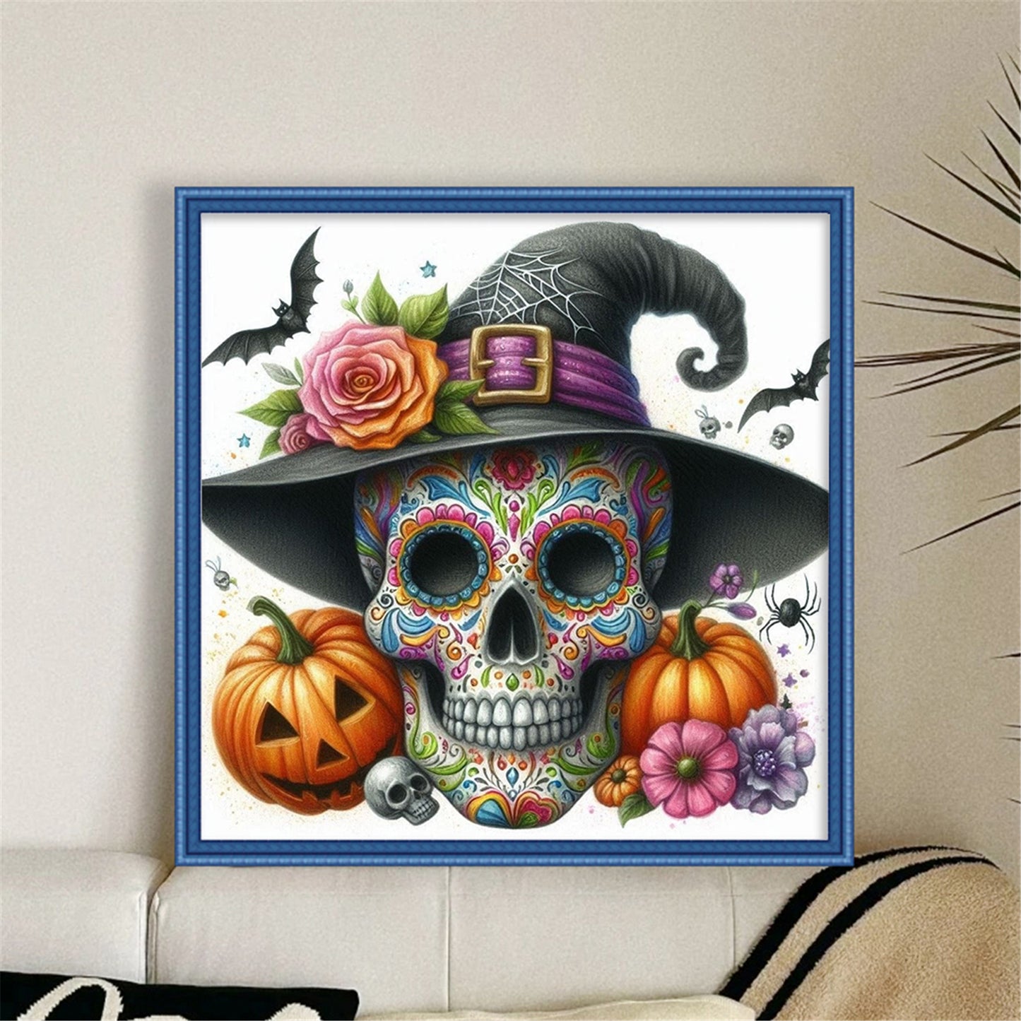 Skull - 11CT Stamped Cross Stitch 40*40CM