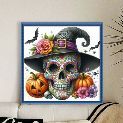 Skull - 11CT Stamped Cross Stitch 40*40CM