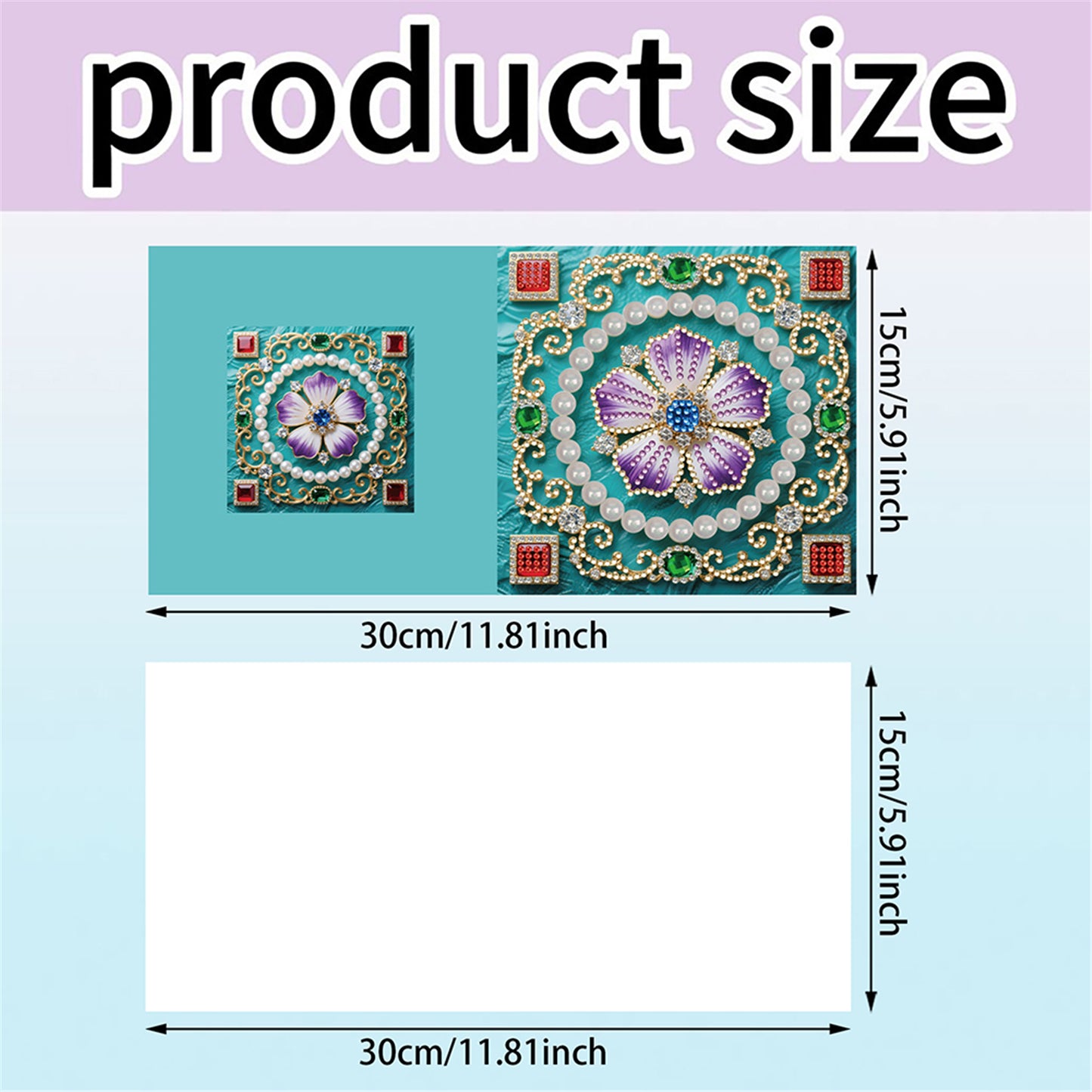 6pcs DIY Floral Pattern Diamond Art Greeting Cards for Festivals and Celebration