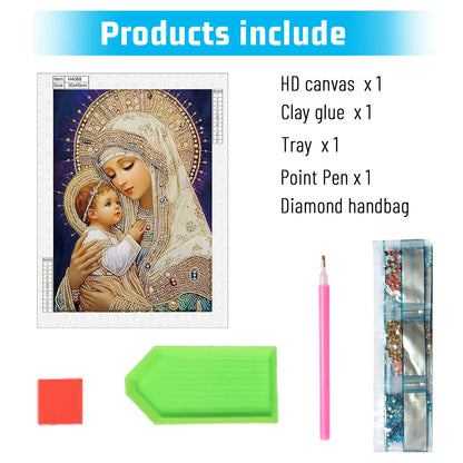 Religious Madonna - Special Shaped Drill Diamond Painting 30*40CM