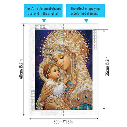 Religious Madonna - Special Shaped Drill Diamond Painting 30*40CM
