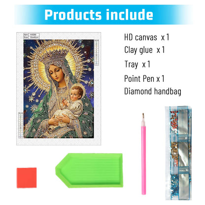 Religious Madonna - Special Shaped Drill Diamond Painting 30*40CM