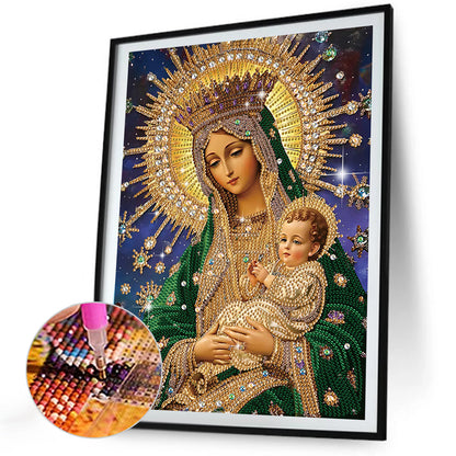 Religious Madonna - Special Shaped Drill Diamond Painting 30*40CM