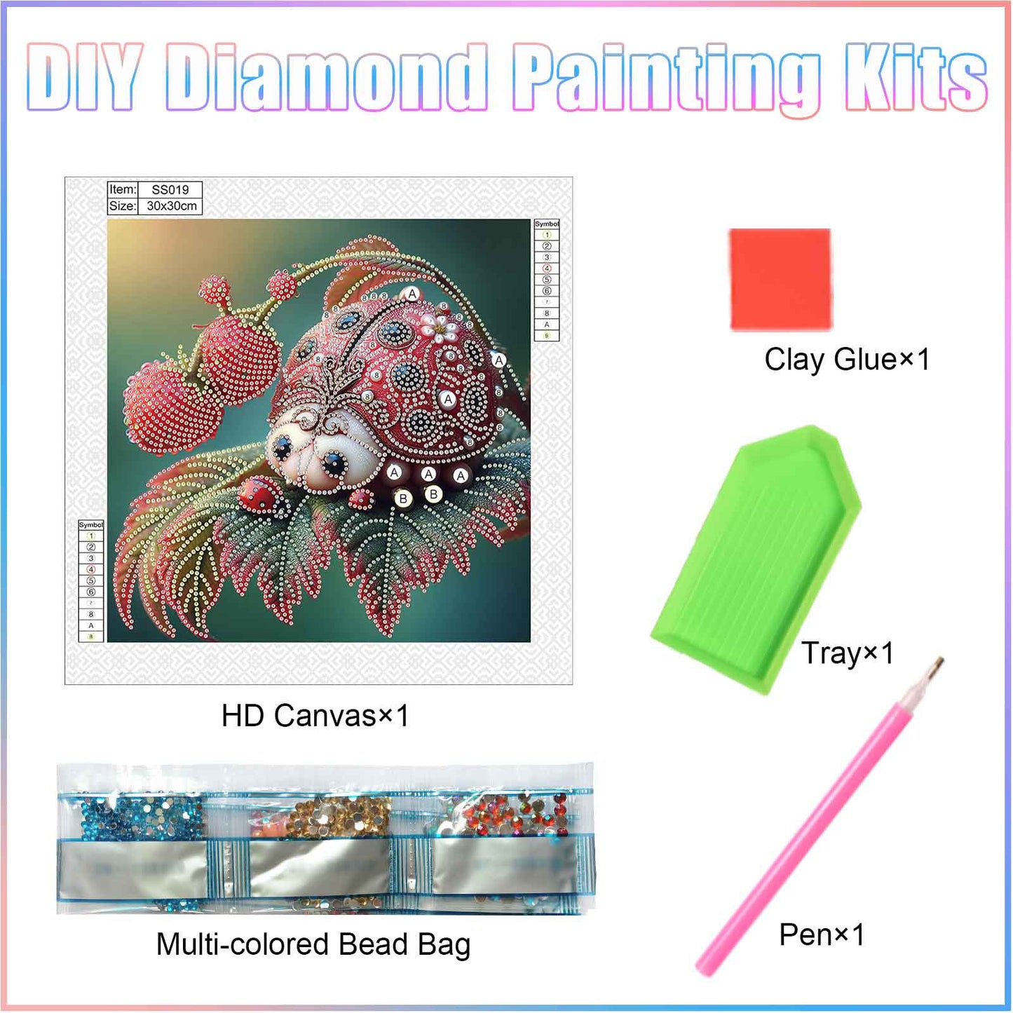 Ladybug - Special Shaped Drill Diamond Painting 30*30CM