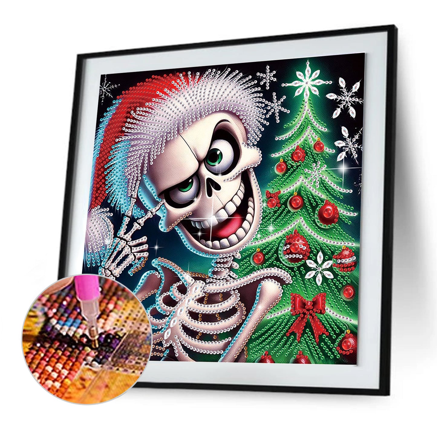Christmas Skull - Special Shaped Drill Diamond Painting 30*30CM