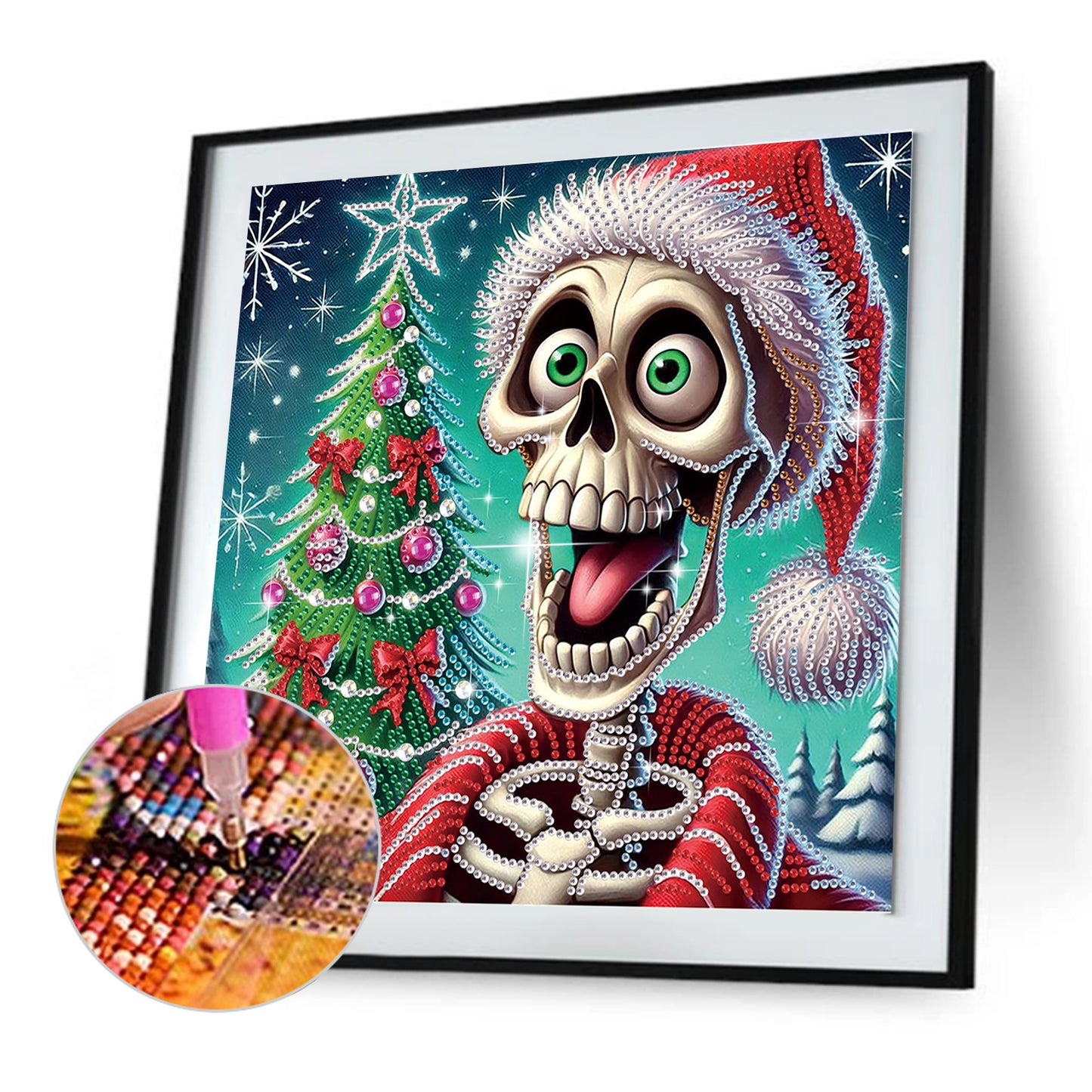 Christmas Skull - Special Shaped Drill Diamond Painting 30*30CM