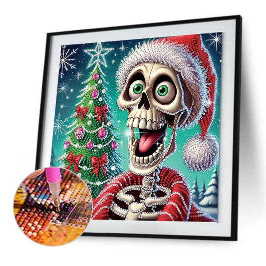 Christmas Skull - Special Shaped Drill Diamond Painting 30*30CM