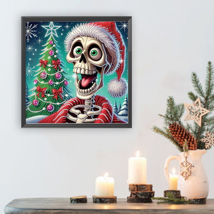 Christmas Skull - Special Shaped Drill Diamond Painting 30*30CM
