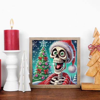 Christmas Skull - Special Shaped Drill Diamond Painting 30*30CM