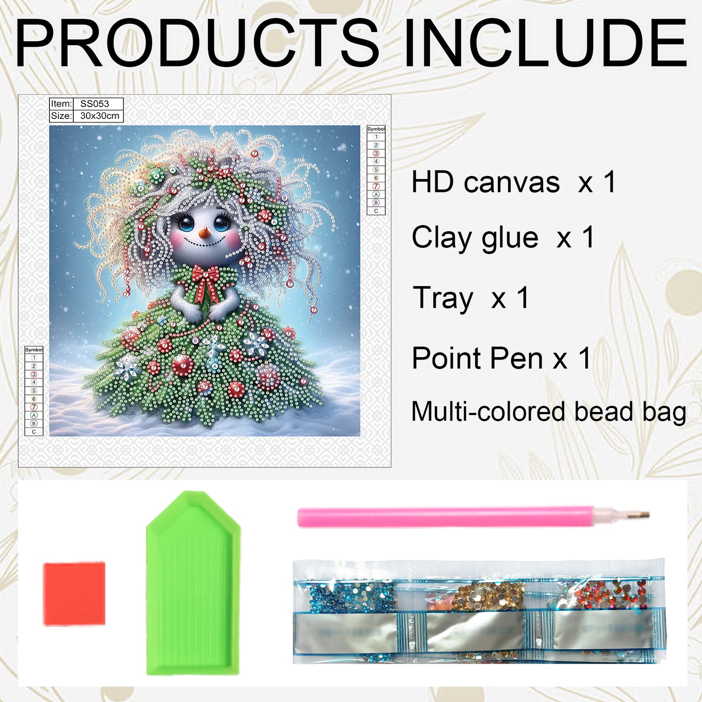 Christmas Skull - Special Shaped Drill Diamond Painting 30*30CM