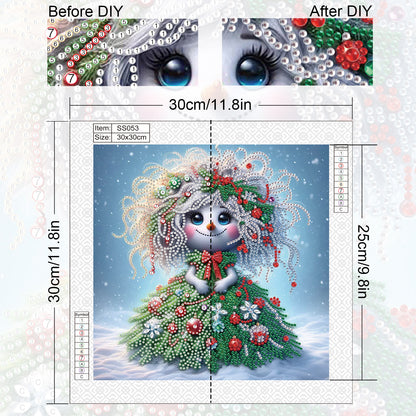Christmas Skull - Special Shaped Drill Diamond Painting 30*30CM