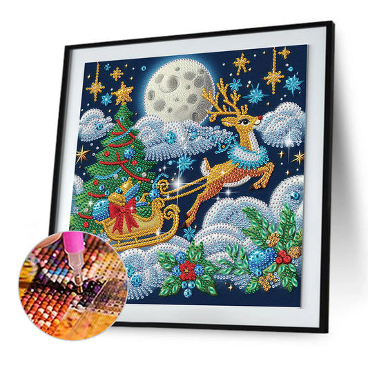 Christmas Sleigh - Special Shaped Drill Diamond Painting 30*30CM