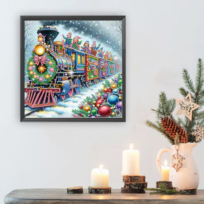 Christmas Train - Special Shaped Drill Diamond Painting 30*30CM