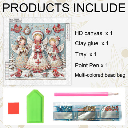 Christmas Angel - Special Shaped Drill Diamond Painting 30*30CM
