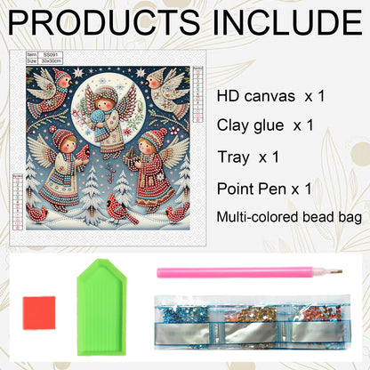 Christmas Angel - Special Shaped Drill Diamond Painting 30*30CM