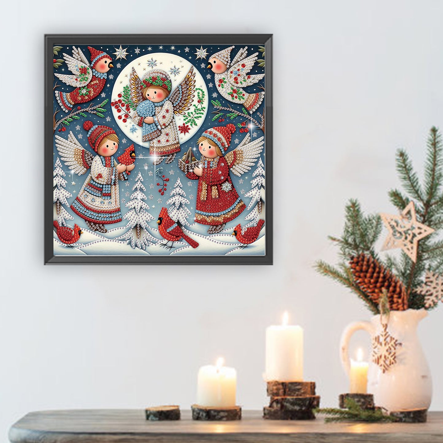 Christmas Angel - Special Shaped Drill Diamond Painting 30*30CM