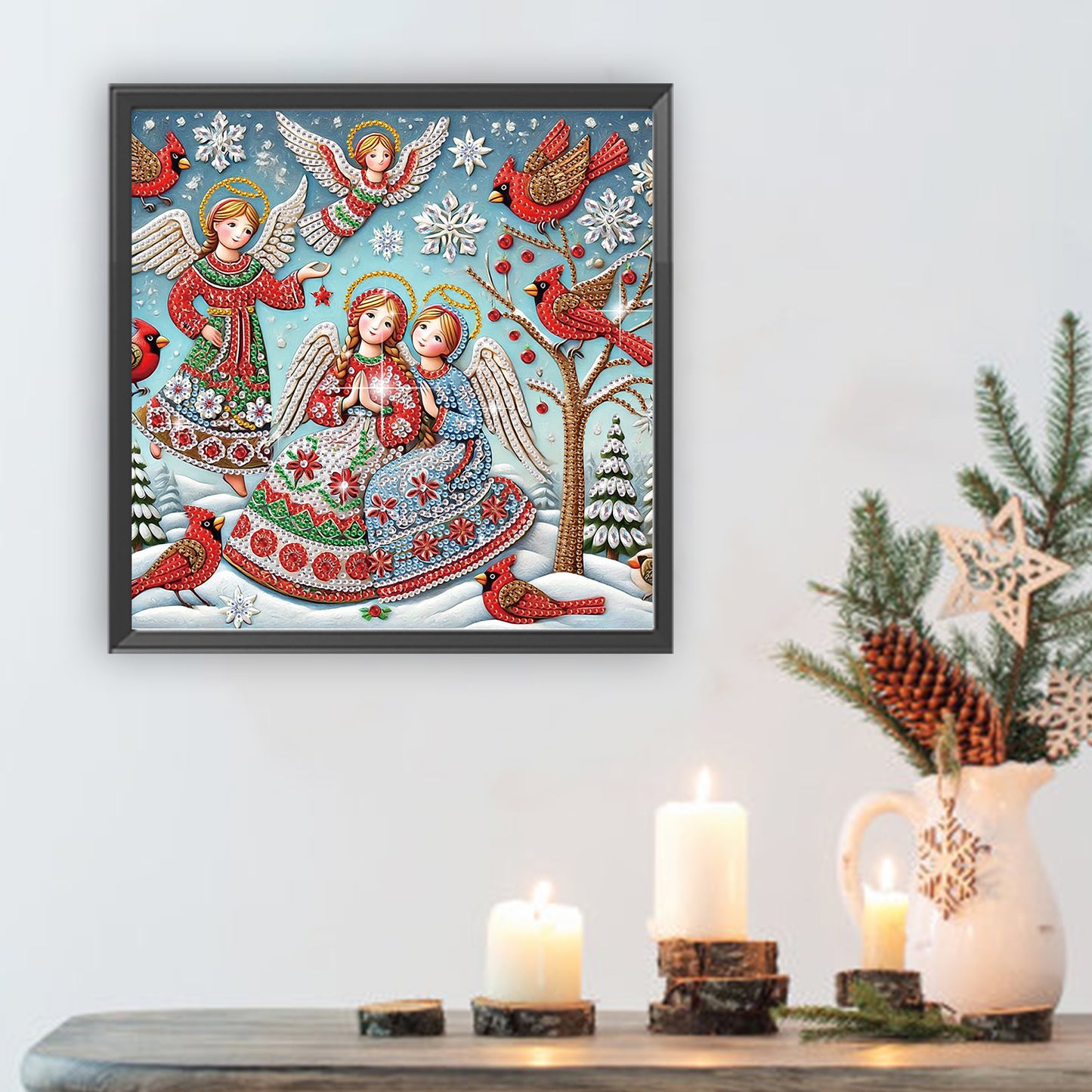 Christmas Angel - Special Shaped Drill Diamond Painting 30*30CM