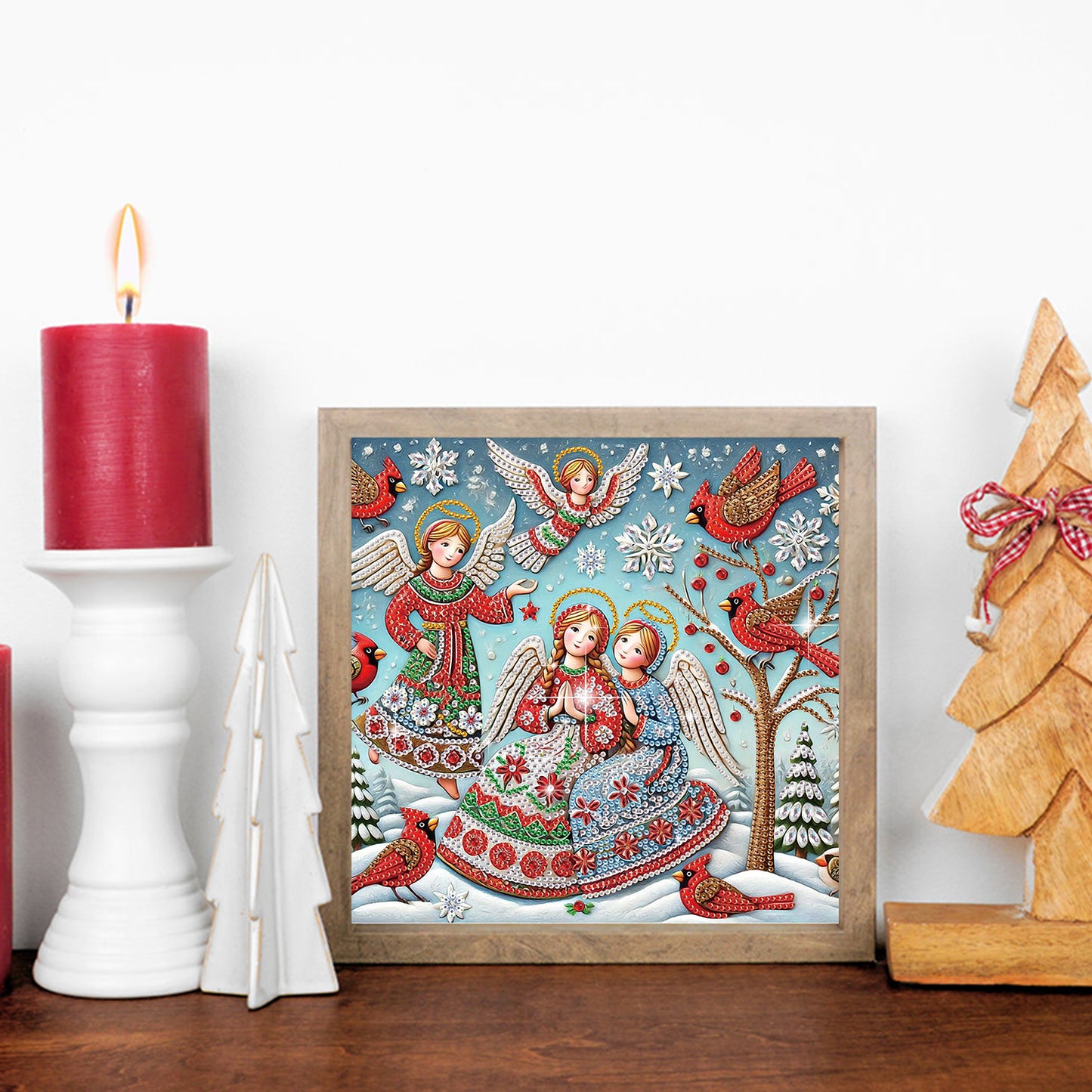 Christmas Angel - Special Shaped Drill Diamond Painting 30*30CM