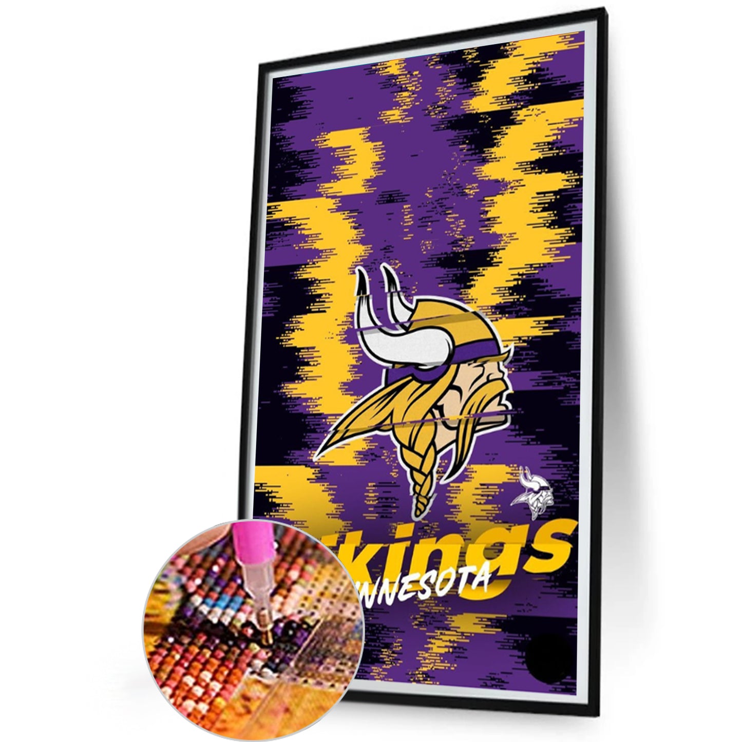 Minnesota Vikings - Full Round Drill Diamond Painting 30*55CM