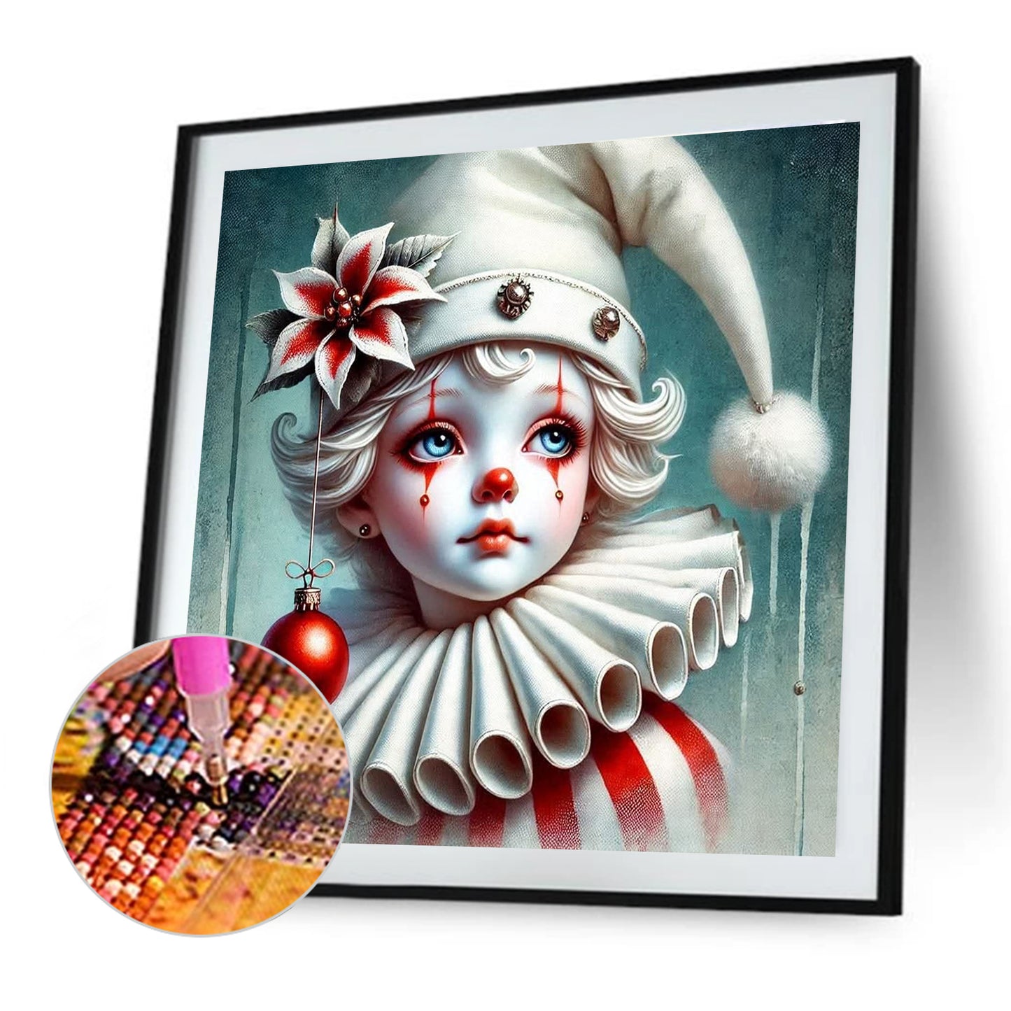 Child Clown - Full Round Drill Diamond Painting 40*40CM