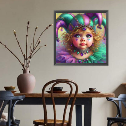 Child Clown - Full Round Drill Diamond Painting 40*40CM