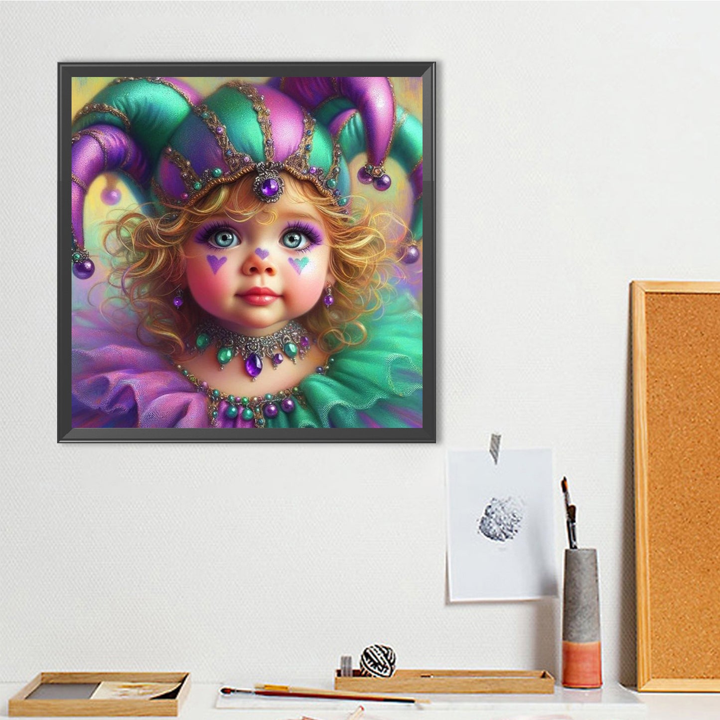 Child Clown - Full Round Drill Diamond Painting 40*40CM