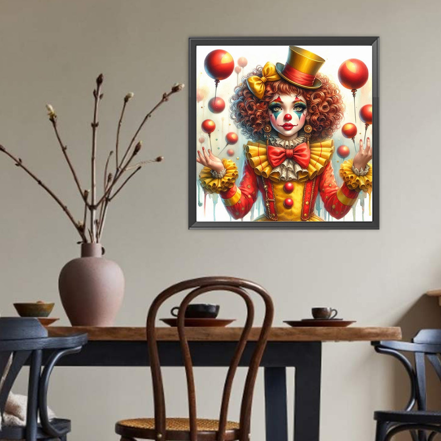 Clown Circus - Full Round Drill Diamond Painting 40*40CM