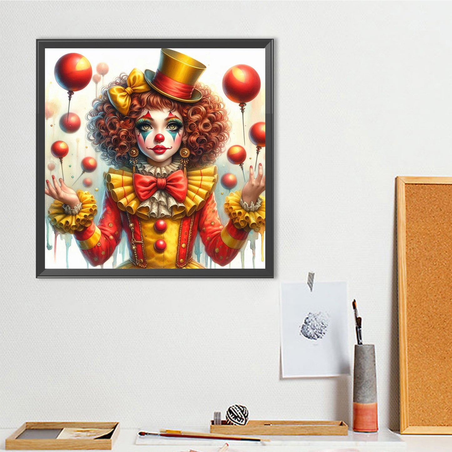 Clown Circus - Full Round Drill Diamond Painting 40*40CM