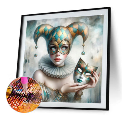 Clown Mask - Full Round Drill Diamond Painting 40*40CM