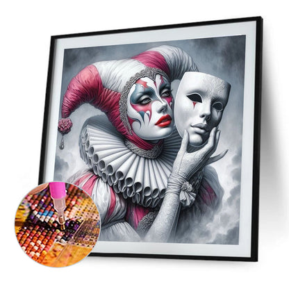 Clown Mask - Full Round Drill Diamond Painting 40*40CM