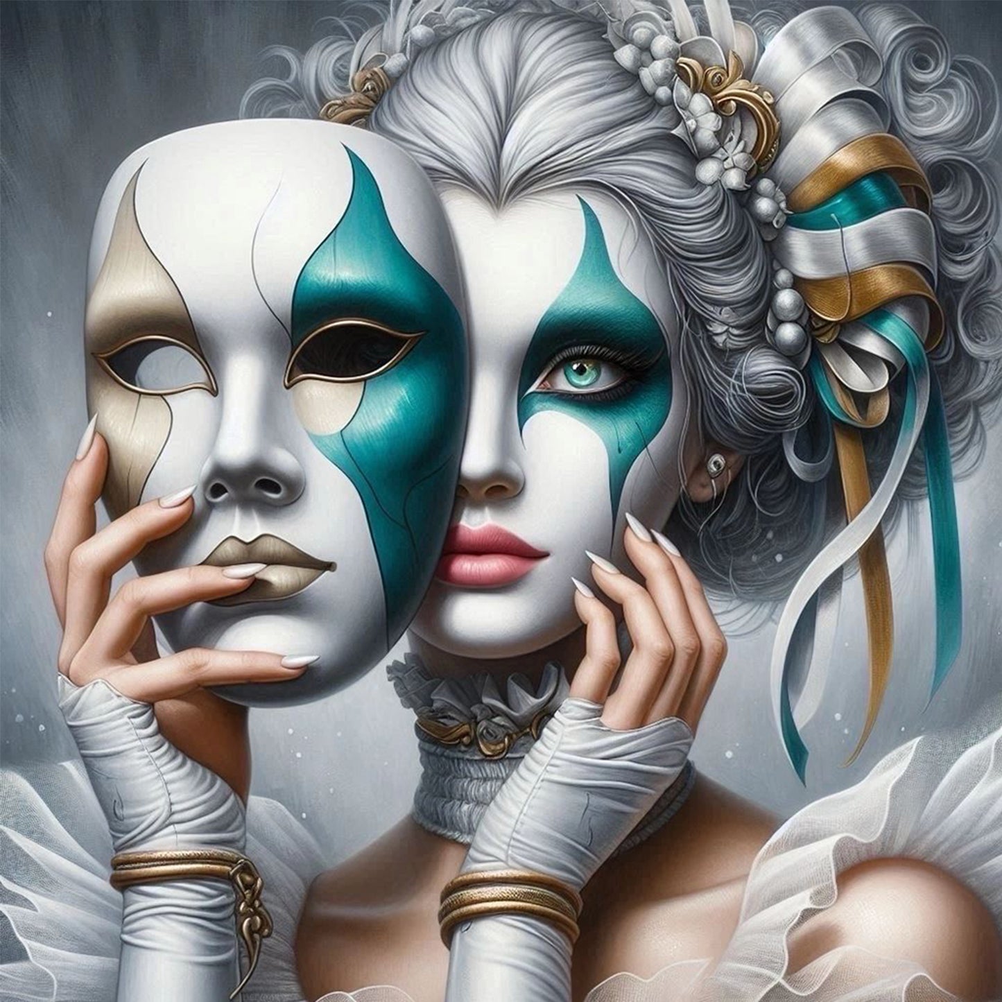 Clown - Full Round Drill Diamond Painting 40*40CM