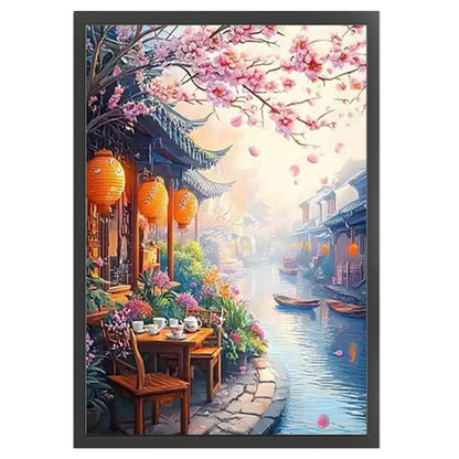Jiangnan Ancient Town - Spring - 11CT Stamped Cross Stitch 50*70CM£¨Mona Lisa Brand£©