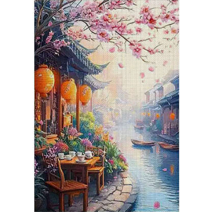 Jiangnan Ancient Town - Spring - 11CT Stamped Cross Stitch 50*70CM£¨Mona Lisa Brand£©