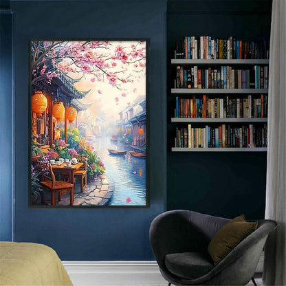 Jiangnan Ancient Town - Spring - 11CT Stamped Cross Stitch 50*70CM£¨Mona Lisa Brand£©