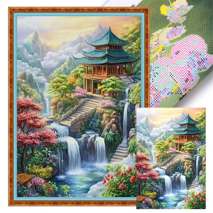 Jiangnan Ancient Town - Summer - 11CT Stamped Cross Stitch 50*70CM£¨Mona Lisa Brand£©