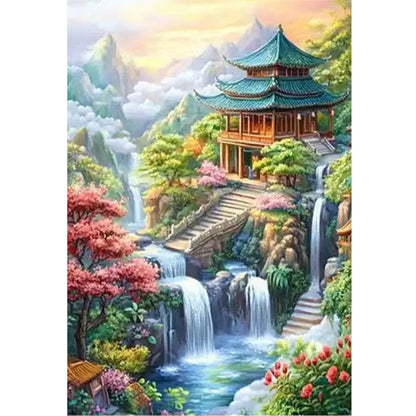Jiangnan Ancient Town - Summer - 11CT Stamped Cross Stitch 50*70CM£¨Mona Lisa Brand£©