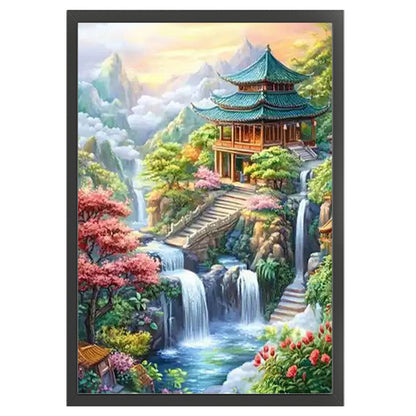 Jiangnan Ancient Town - Summer - 11CT Stamped Cross Stitch 50*70CM£¨Mona Lisa Brand£©