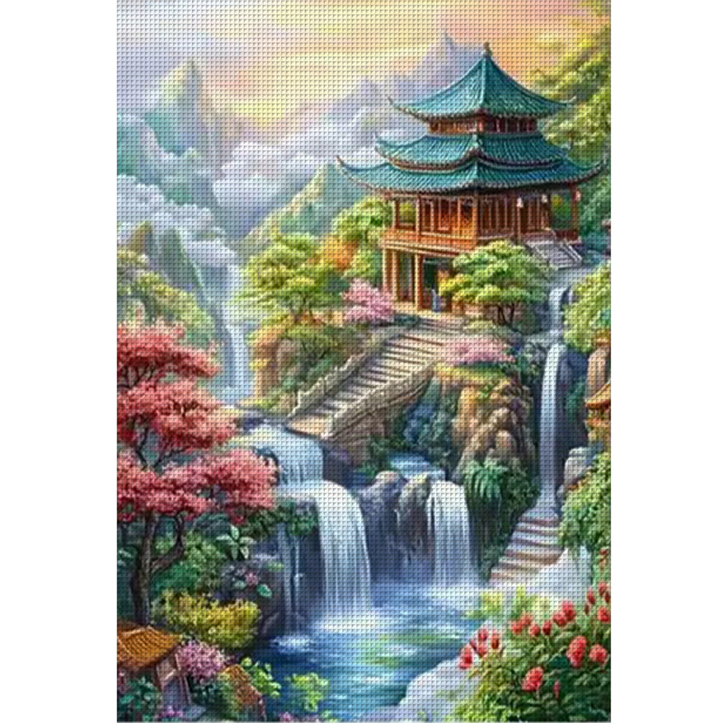 Jiangnan Ancient Town - Summer - 11CT Stamped Cross Stitch 50*70CM£¨Mona Lisa Brand£©