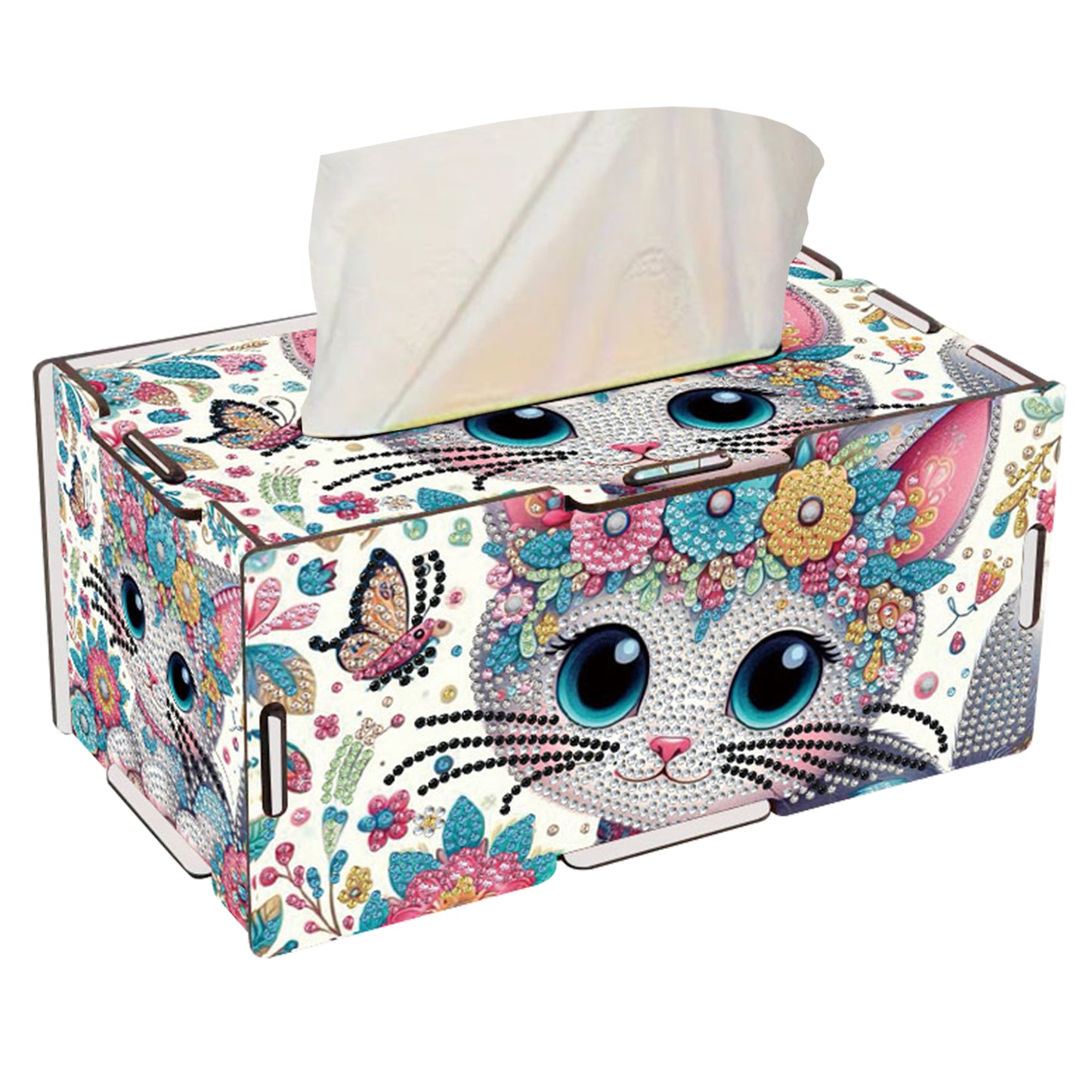 Wooden Diamond Painting Tissue Box for Home and Office Decoration (CZH001)