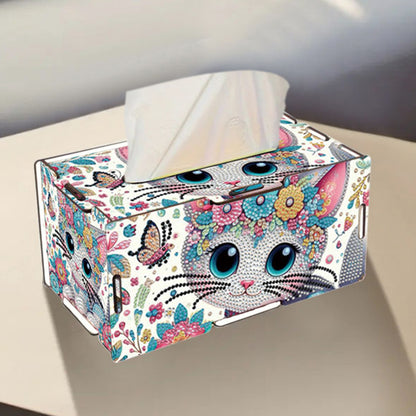 Wooden Diamond Painting Tissue Box for Home and Office Decoration (CZH001)