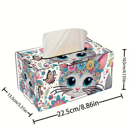Wooden Diamond Painting Tissue Box for Home and Office Decoration (CZH001)