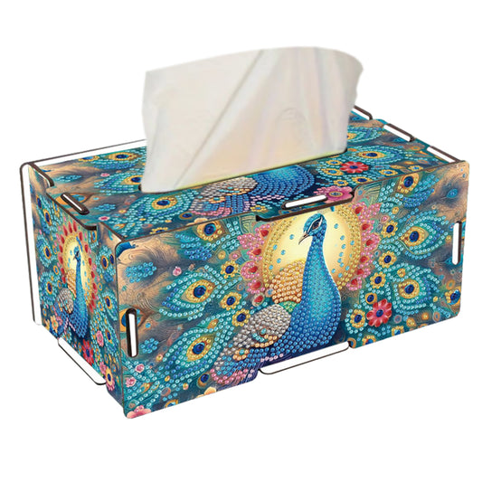 Wooden Diamond Painting Tissue Box for Home and Office Decoration (CZH004)