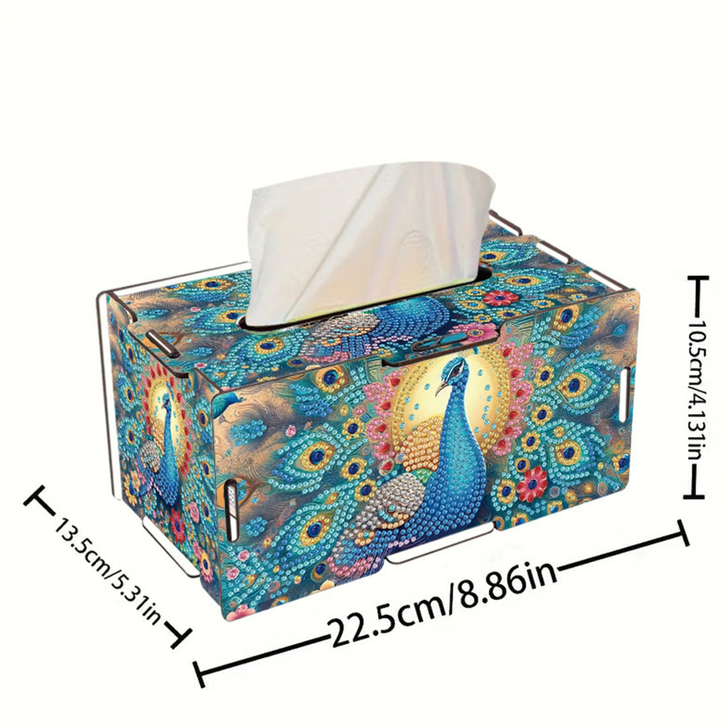 Wooden Diamond Painting Tissue Box for Home and Office Decoration (CZH004)