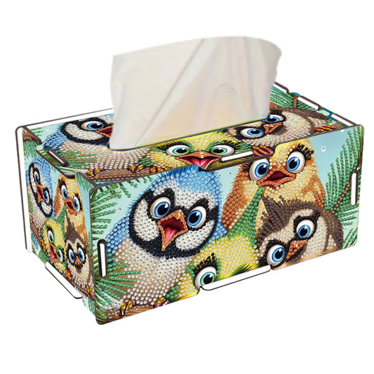 Wooden Diamond Painting Tissue Box for Home and Office Decoration (CZH005)