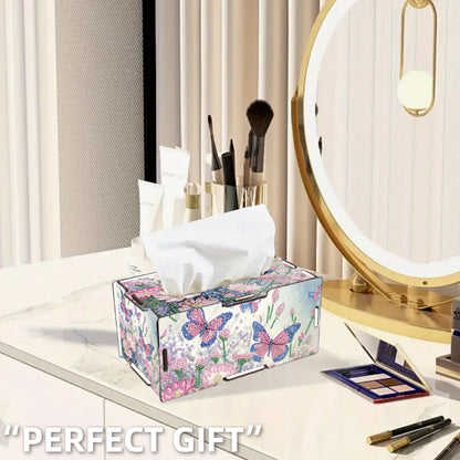 Wooden Diamond Painting Tissue Box for Home and Office Decoration (CZH007)