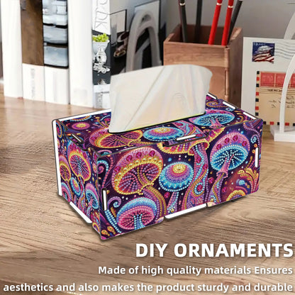 Wooden Diamond Painting Tissue Box for Home and Office Decoration (CZH008)