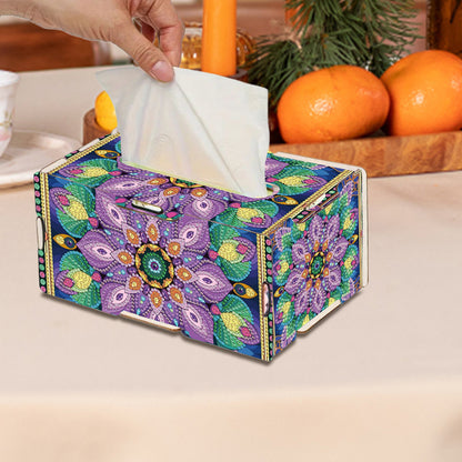 Wooden Diamond Painting Tissue Box for Home and Office Decoration (CZH009)