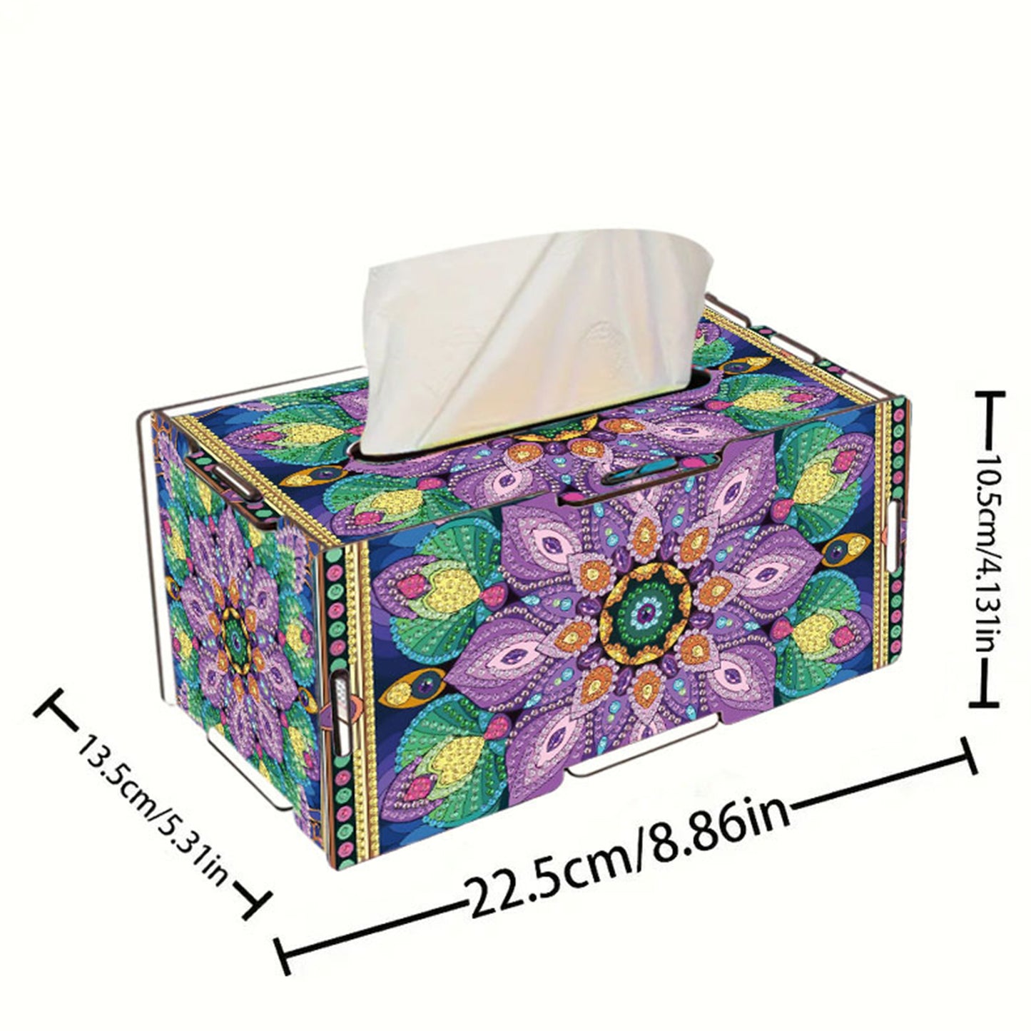 Wooden Diamond Painting Tissue Box for Home and Office Decoration (CZH009)