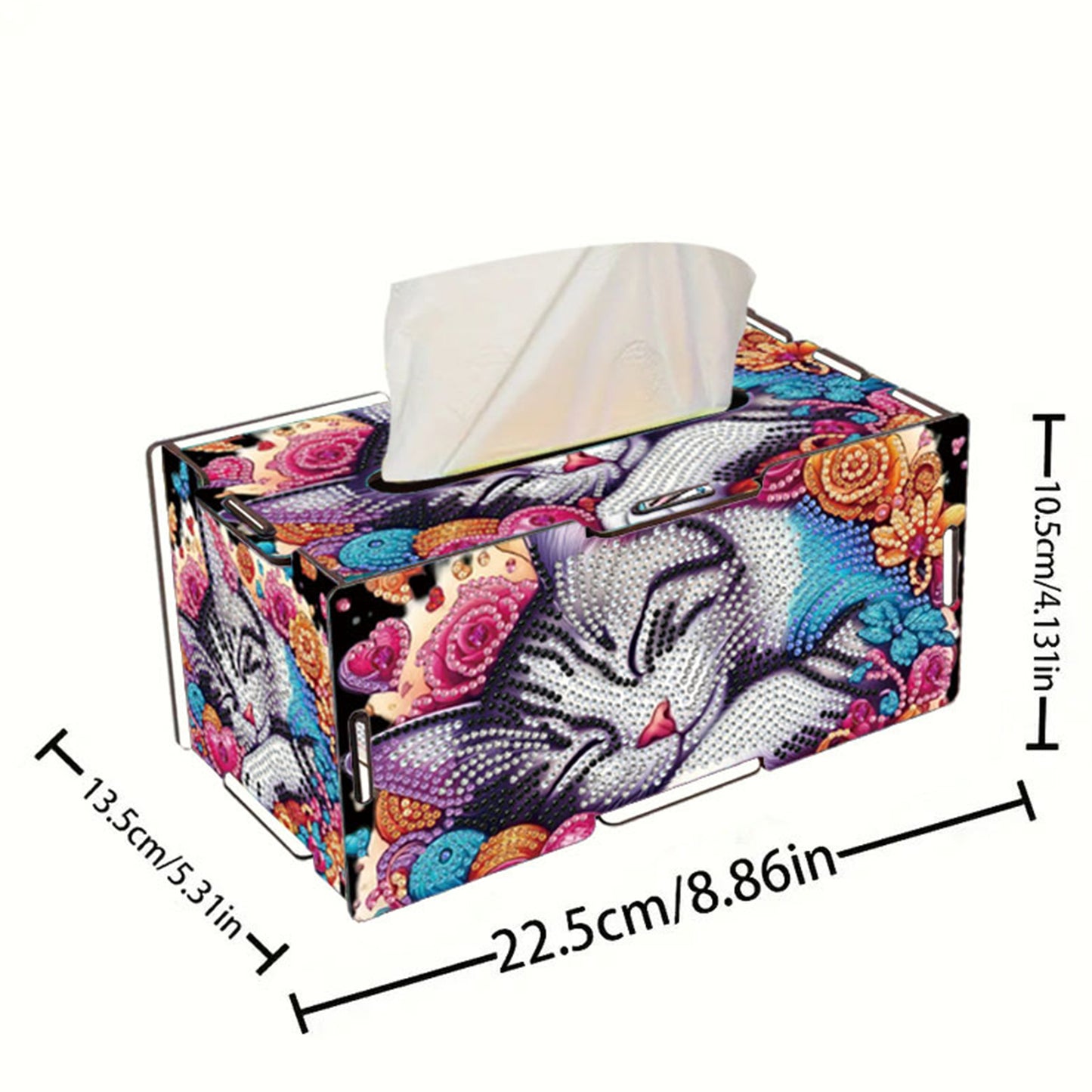 Wooden Diamond Painting Tissue Box for Home and Office Decoration (CZH010)